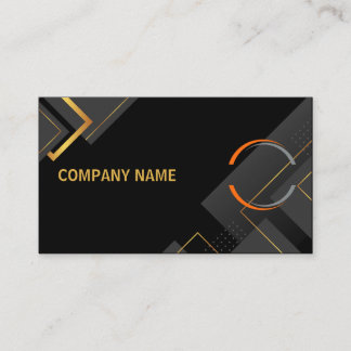 Elegant Black & Gold Business Card | Modern Corpor