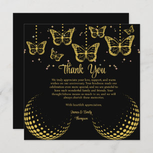 Elegant Black & Gold Card for Wedding Anniversary