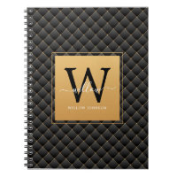 Elegant Black Gold Classy Monogram Initial Photo