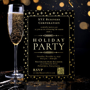 Elegant Black Gold Corporate Holiday Party