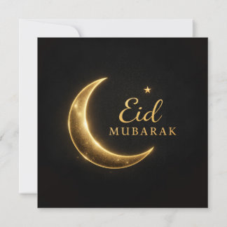 Elegant Black & Gold Eid Mubarak Card – Premium Is