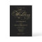 Elegant Black Gold Faux Foil Script Wedding