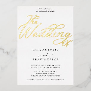 Elegant Black & Gold Foil Minimalist Wedding