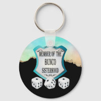 Elegant Black Gold Glitter Dice Sisterhood Bunco