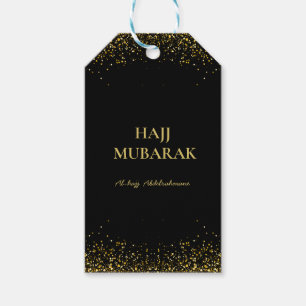Elegant Black Gold Hajj Mubarak  Gift Tags