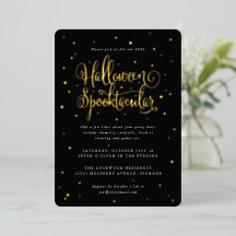 Elegant Black/Gold Halloween Spooktacular + Stars