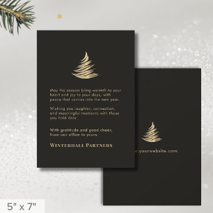Elegant Black Gold Holiday Wishes Business