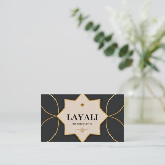 Elegant Black Gold Luxury Business Card | Modern P