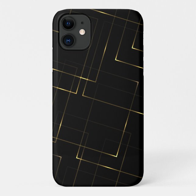 Elegant Black & Gold Marble Case-Mate iPhone Case (Back)
