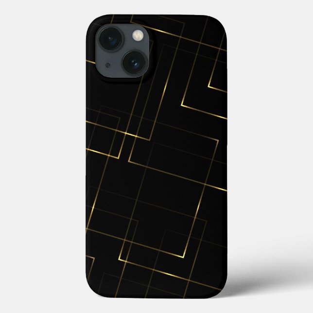 Elegant Black & Gold Marble Case-Mate iPhone Case (Back)