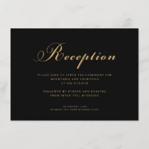 Elegant Black Gold Modern Wedding Reception