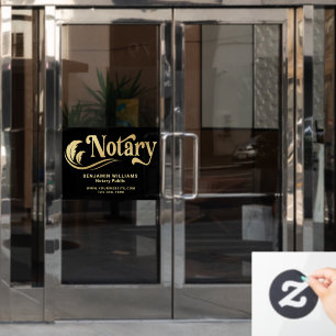 Elegant Black & Gold Notary Public