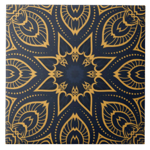 elegant black gold pattern ceramic tile