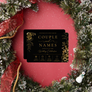 Elegant Black & Gold Personalised