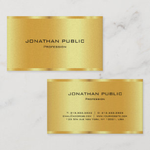 Elegant Black & Gold Premium Pearl Luxurious Business Card