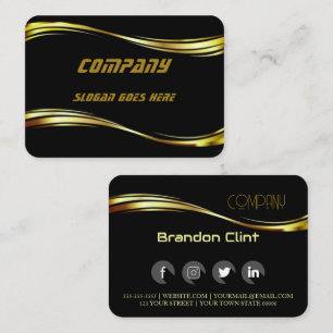 Elegant black gold professional  business card