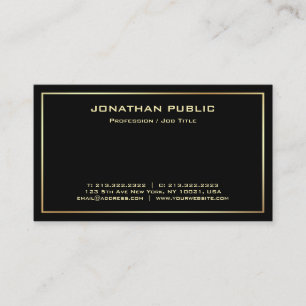 Elegant Black Gold Professional Modern Template Business Card