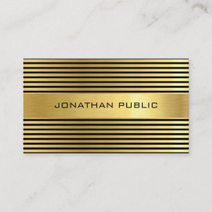 Elegant Black Gold Professional Template Modern Business Card