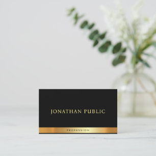 Elegant Black Gold Professional Template Modern Business Card