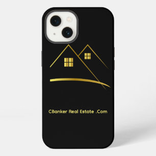 Elegant Black&Gold Real Estate Agent Business iPhone 13 Case
