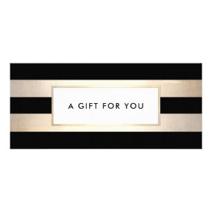 Elegant Black Gold Striped Spa Gift Certificate