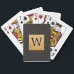 Elegant Black Gold Stylish Monogram Initial Script Playing Cards<br><div class="desc">Elegant Black Gold Stylish Monogram Initial Script Playing Cards. Features a luxury black and gold background.</div>