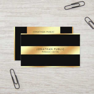 Elegant Black & Gold Template Professional Modern Business Card