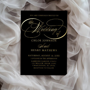 Elegant Black & Gold The Wedding Of