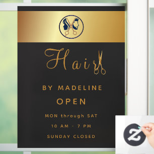 Elegant Black & Gold Unisex Hair Salo