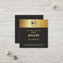 Elegant Black & Gold Unisex Hair Salo