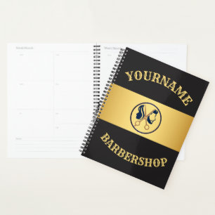 Elegant Black & Gold Unisex Hair Salon Planner