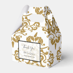 Elegant Black Gold Vintage Wedding Favour Box