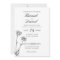 Elegant Black & Gold Wildflower Wedding Invitation