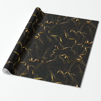 Elegant black & gold wrapping paper