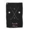 Elegant Black Golf Towel ⛳ Stylish Clubs Design