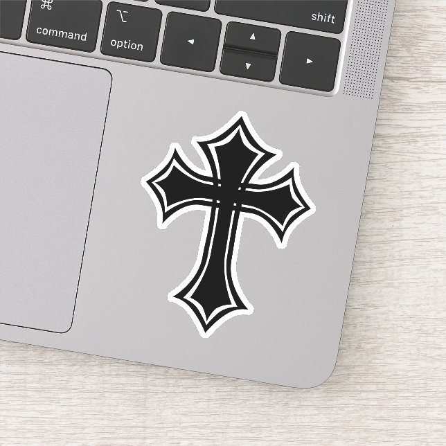 Elegant Black Gothic Cross (Detail)
