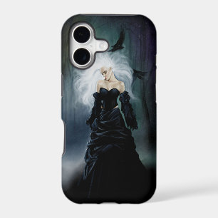Elegant Black Gothic Mysterious Woman Ravens Mist