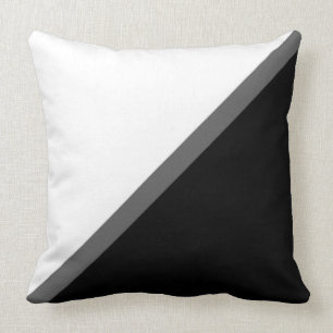 Elegant Black Grey and White Cushion