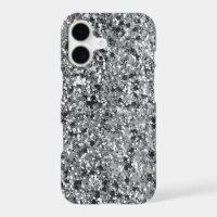 Elegant Black & Grey Faux Glitter GR 1