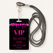 Elegant Black Hot Pink Dripping VIP Access Event