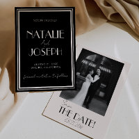 Elegant Black Ivory Old Money Photo Classy Wedding