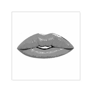 Elegant black Kiss Lip Self-inking Stamp