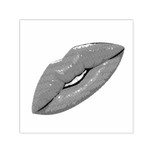 Elegant black Kiss Lip Self-inking Stamp