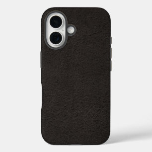  Elegant Black leather iPhone 16 Case