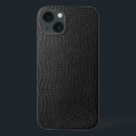 Elegant Black Leather Snakeskin Pattern iPhone 13 Case<br><div class="desc">Elegant black leather snakeskin pattern look.</div>