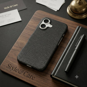 Elegant Black Leather Texture Finish Pattern
