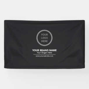Elegant Black Logo Branding Event Personalised Banner