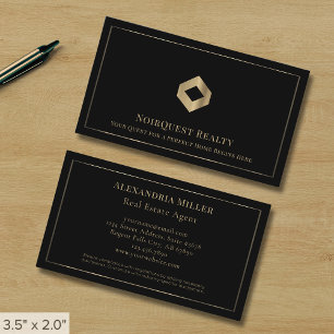 Elegant Black Luxury Logo Business Card
