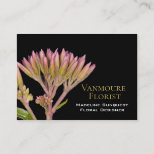 Elegant Black Luxury Pearl Florist Business Card