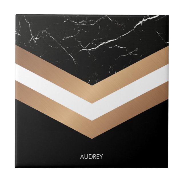 Elegant Black  Marble Ceramic Tile (Front)